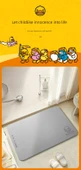 Küçük Sarı Ördek Banyo Paspası - Yapışkan Ördek Desenli Kül Rengi - 39x60cm - 9