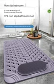 Kaymaz PVC Banyo Halısı - Düşme Önleyici Ayak Masaj Matı - 36x70cm - Mavi - 7