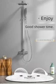 Kaymaz Tavşan Banyo Paspası - Ayak Masajlı Silikon Ped - Küçük Pudra Tavşan (45x45cm) - 9