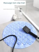 Vantuzlu Kaymaz PVC Banyo Paspası - 30x30cm - Koyu Gri - 6