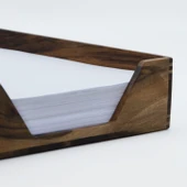 Woodsaka Reka A4 Kağıt Tepsisi & Evrak Kutusu - Ceviz - 500 Adet Kağıt Alır - 26.4cm x 36.5cm x 6.2cm - 1