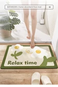 Kaymaz Emici Banyo Paspası - 50x80 cm - İlişkili Çiçekler - 10