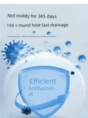 Kaymaz PVC Banyo Halısı - Düşme Önleyici Ayak Masaj Matı - 36x70cm - Mavi - 5