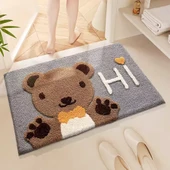 Çizgi Film Banyo Paspası 40X60cm Merhaba Ayı Kaymaz Halı - 1