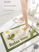 Kaymaz Emici Banyo Paspası - 50x80 cm - İlişkili Çiçekler - 5