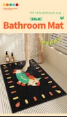 Kaymaz PVC Banyo Paspası - 60x120cm - Yavru Köpek Partisi-2 Desenli - 7