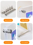 Akrilik Koleksiyonluk Eşya Standı - Tek Kart Tuğla + Yuvalı Taban (6.5x9cm) - 6
