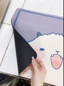 Çizgili Desenli Diatomit Banyo Paspası - 80x120cm Tavşan Ailesi Dikdörtgen thumbnail 10