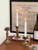 Fransız Retro Eskitme Şamdan - Üçlü Set thumbnail 4