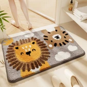 Çizgi Film Desenli Emici Kaymaz Banyo Paspası - 40x60cm Küçük Kral - 1