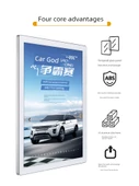 Alüminyum Alaşımlı Temperli Cam Poster Çerçevesi - 60x90 cm - 16mm - PVC Plaka - 3