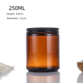 DIY Aromaterapi Mum Cam Bardak - Kapaklı - Soya Wax Haznesi - 200g Şeffaf - 10