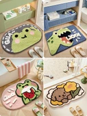 Çizgi Film Desenli Emici Kaymaz Banyo Paspası - 50x80cm Utangaç Küçük Panda - 6