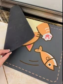 Çizgili Desenli Diatomit Banyo Paspası - 80x120cm Tavşan Ailesi Dikdörtgen thumbnail 8