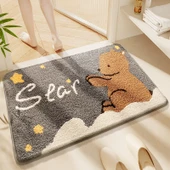 Çizgi Film Desenli Emici Kaymaz Banyo Paspası - 40x60cm Yıldızlar - 1