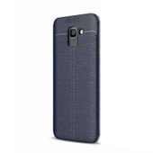 Gpack Samsung Galaxy J8 Kılıf Niss Silikon Deri DokuluNano Koruyucu - 5
