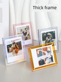 Şeffaf Akrilik Fotoğraf Çerçevesi - Canlı Turuncu - Clapper Mini/3 inç Uyumlu - 2