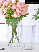 Taşınabilir Yuvarlak Şeffaf Çiçek Kovası Orta 1 - Büyük thumbnail 2