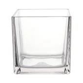 Minimalist Kare Cam Kaplumbağa Saksı - Kare 8*8cm (Kalınlaştırılmış) 2'li Paket - 6