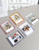 Şeffaf Akrilik Fotoğraf Çerçevesi - Canlı Turuncu - Clapper Mini/3 inç Uyumlu - 10