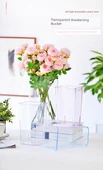 Taşınabilir Yuvarlak Şeffaf Çiçek Kovası Orta 1 - Büyük thumbnail 7