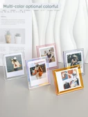 Şeffaf Akrilik Fotoğraf Çerçevesi - Kız Pembesi - Clapper Mini/3 inç Uyumlu - 4