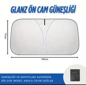 Glanz Araba Ön Cam Güneşlik Katlanabilir Oto Güneşliği Otomobil Güneşlikleri Araç Gölgelik 145- 77cm - 5