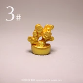 Reçine Altın Külçe Para Ağacı Model - No. 3 (Tekli Paket, 2-4cm) - 1