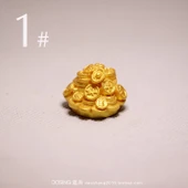 Reçine Altın Külçe Para Ağacı Model - No. 1 (Tekli Paket, 2-4cm) - 1