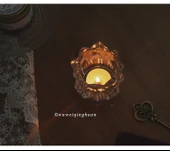 Çiçek Kristal Cam Mumluk Romantik Ev Dekorasyonu - 10 Mum - 11