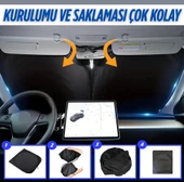 Glanz Araba Ön Cam Güneşlik Katlanabilir Oto Güneşliği Otomobil Güneşlikleri Araç Gölgelik 145- 77cm - 2