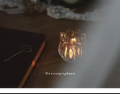 Çiçek Kristal Cam Mumluk Romantik Ev Dekorasyonu - 10 Mum - 7