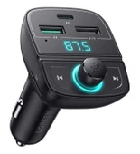 UGREEN 80910 Bluetooth 5.0 PD QC 3.0 Micro SD TF Kart Okuyuculu Araç Şarj Cihazı FM Verici Transmitter - 1