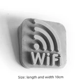 Çimento Dijital Sanat Duvar Tabelası - WIFI - 1
