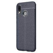 Gpack Samsung Galaxy A20 Kılıf Niss Silikon Deri GörünümlüNano Glass thumbnail 1