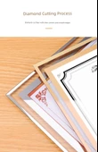 A4 Altın Kristal Cam Çerçeve - 21x29.7cm - Masa/Duvar - 8