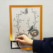 Manyetik A3 Çift Katmanlı Sarı Etiket - 2'li Paket - Yapışkanlı - 1