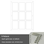Akrilik Fotoğraf Çerçeve Puzzle Standı - 9 Bölmeli [dış çap boyut_24.9X32.4cm]] - 1