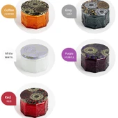 DIY Aromaterapi Mum Şişesi - 120ml - Sekizgen - Amber Renkli - 3