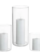 Avrupa Tarzı Cam Şamdan - 6.5cm Çap * 15cm Yükseklik [Boş] - 6
