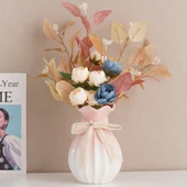 Seramik Vazo - Soft Language Orta Parlak Beyaz thumbnail 3