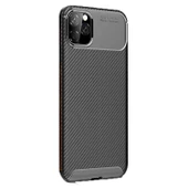 Gpack Apple iPhone 11 Pro Kılıf Negro Karbon Dizayn SilikonNano Glass - 5