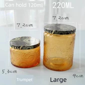 DIY Mum Boş Cam Bardak Kabı - Küçük Boy Turuncu Kapaklı - 6