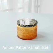 DIY Mum Boş Cam Bardak Kabı - Küçük Boy Turuncu Kapaklı - 1