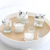 DIY Aromaterapi Cam Mumluk - Kar Dağı Bardak + Mini Şeffaf Bardak - 3