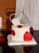 Sevgililer Günü Mum Tatlı Dekorasyon Seti - 1 Set - 6