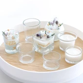 DIY Aromaterapi Cam Mumluk - Kar Dağı Bardak + Mini Şeffaf Bardak - 2