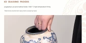 Jingdezhen Buz Çatlağı Mavi Beyaz Porselen Vazo - 3/Şampanya Küçük Gül + (Güçlü Kavanoz) Küçük Boy - 12