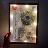 DIY Yaratıcı Fotoğraf Çerçevesi Lolipop Seti - Prenses Şeker A - Çanta ve Lamba Dahil - 6