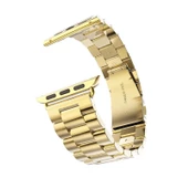 Gpack Apple Watch 44 mm Kılıf Metal Sıralı Kordon - 3